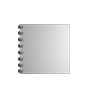 Broschüre mit Metall-Spiralbindung, Endformat Quadrat 10,5 cm x 10,5 cm, 124-seitig